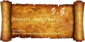 Veszeli Györgyi névjegykártya